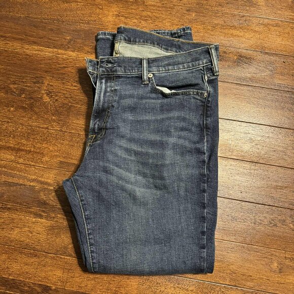 Abercrombie and Fitch mens kilby boot cut stonewashed blue jeans 38 X 30 stretch - Picture 3 of 8